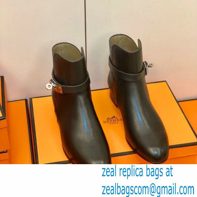 Hermes Neo Ankle Boots Black Handmade - Click Image to Close