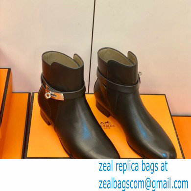 Hermes Neo Ankle Boots Black Handmade - Click Image to Close