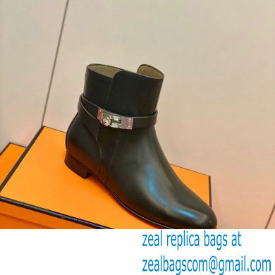 Hermes Neo Ankle Boots Black Handmade - Click Image to Close