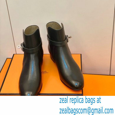 Hermes Neo Ankle Boots Black Handmade