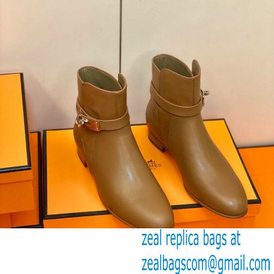 Hermes Neo Ankle Boots Brown Handmade