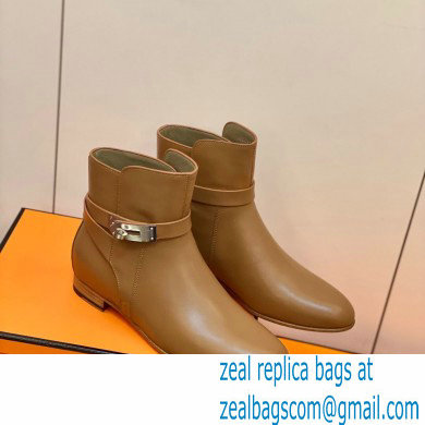 Hermes Neo Ankle Boots Brown Handmade - Click Image to Close