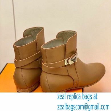 Hermes Neo Ankle Boots Brown Handmade