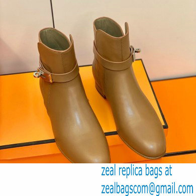 Hermes Neo Ankle Boots Brown Handmade - Click Image to Close