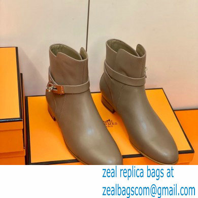 Hermes Neo Ankle Boots Camel Handmade