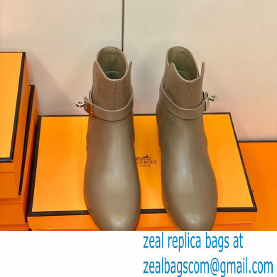 Hermes Neo Ankle Boots Camel Handmade