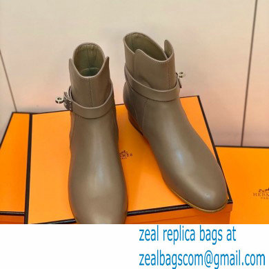 Hermes Neo Ankle Boots Camel Handmade