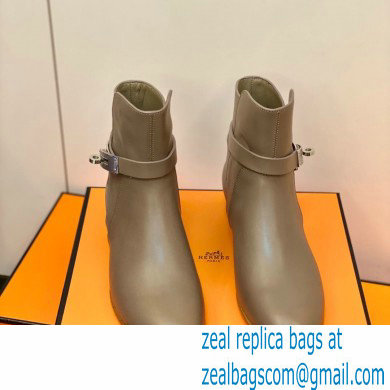 Hermes Neo Ankle Boots Camel Handmade