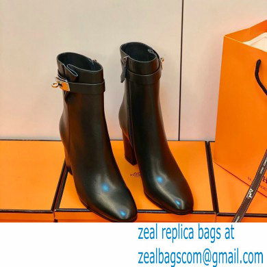 Hermes Saint Germain Ankle Boots Black Handmade - Click Image to Close