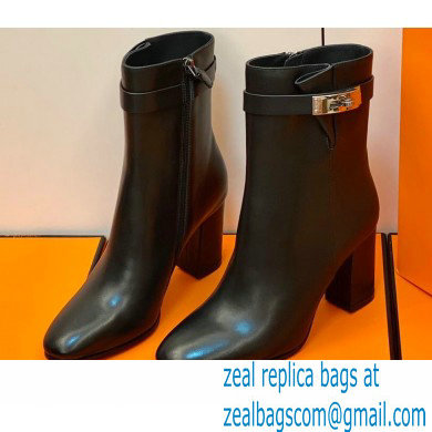 Hermes Saint Germain Ankle Boots Black Handmade