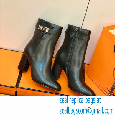 Hermes Saint Germain Ankle Boots Black Handmade