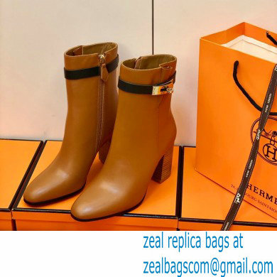 Hermes Saint Germain Ankle Boots Brown/Black Handmade - Click Image to Close