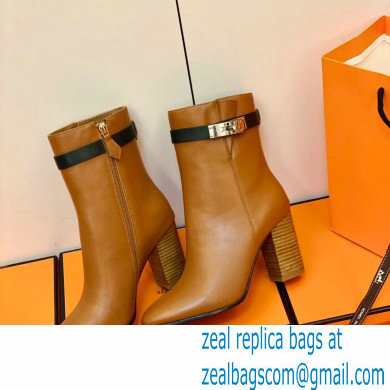 Hermes Saint Germain Ankle Boots Brown/Black Handmade - Click Image to Close