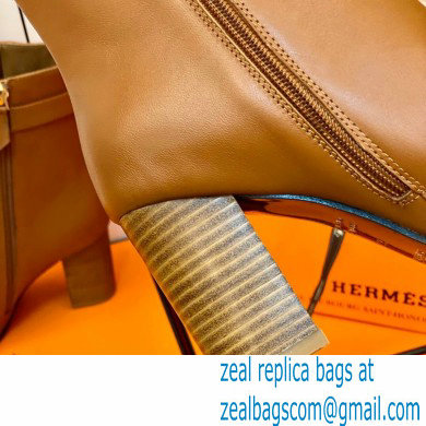 Hermes Saint Germain Ankle Boots Brown Handmade