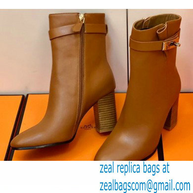 Hermes Saint Germain Ankle Boots Brown Handmade