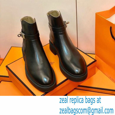 Hermes Veo Ankle Boots Black Handmade - Click Image to Close