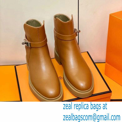 Hermes Veo Ankle Boots Brown Handmade