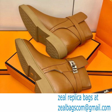 Hermes Veo Ankle Boots Brown Handmade