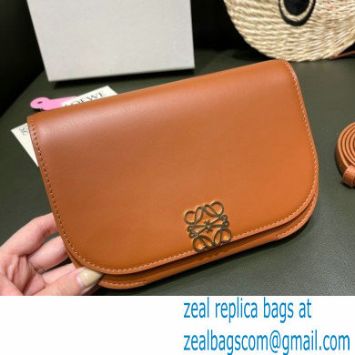 Loewe Goya Accordion Clutch Bag in Silk Calfskin Brown 2021