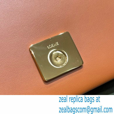 Loewe Goya Accordion Clutch Bag in Silk Calfskin Brown 2021