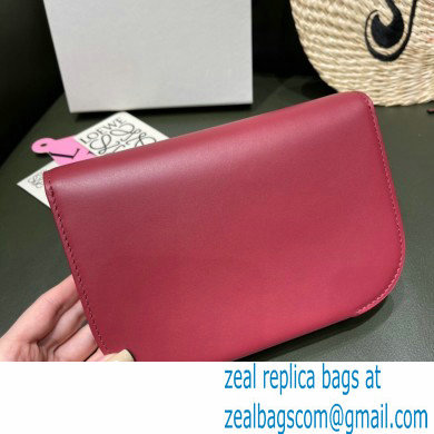 Loewe Goya Accordion Clutch Bag in Silk Calfskin Red 2021