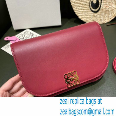 Loewe Goya Accordion Clutch Bag in Silk Calfskin Red 2021