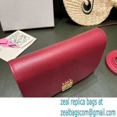 Loewe Goya Accordion Clutch Bag in Silk Calfskin Red 2021