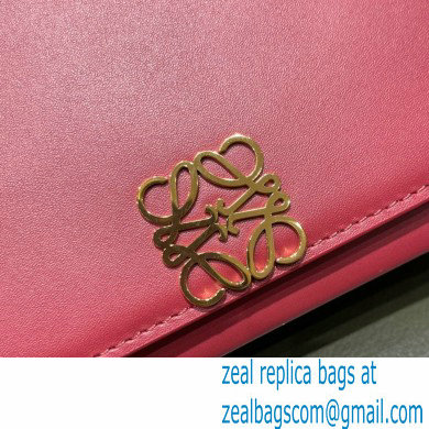 Loewe Goya Accordion Clutch Bag in Silk Calfskin Red 2021