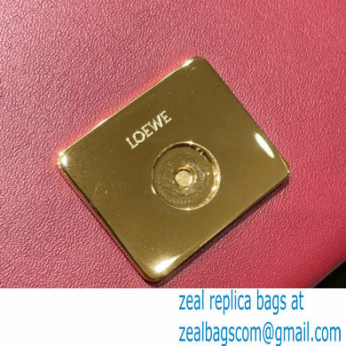 Loewe Goya Accordion Clutch Bag in Silk Calfskin Red 2021