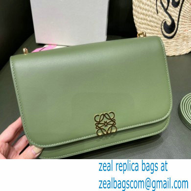 Loewe Medium Goya Bag in Silk Calfskin Army Green 2021 - Click Image to Close