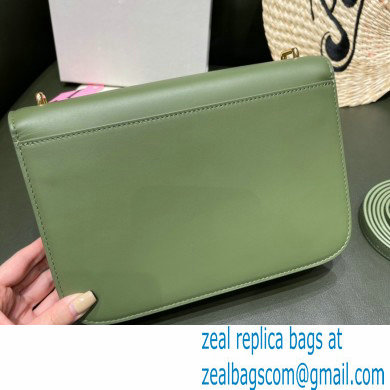 Loewe Medium Goya Bag in Silk Calfskin Army Green 2021