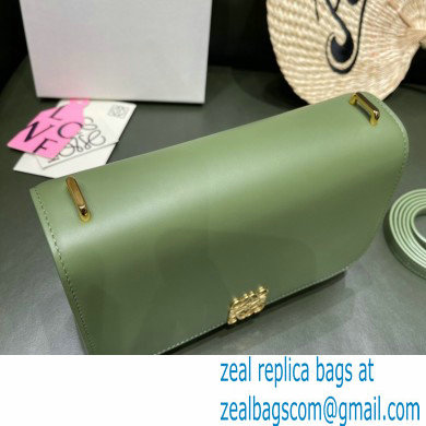 Loewe Medium Goya Bag in Silk Calfskin Army Green 2021