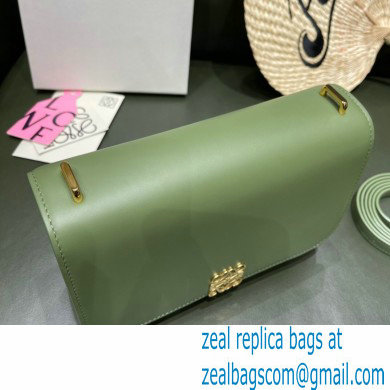 Loewe Medium Goya Bag in Silk Calfskin Army Green 2021 - Click Image to Close