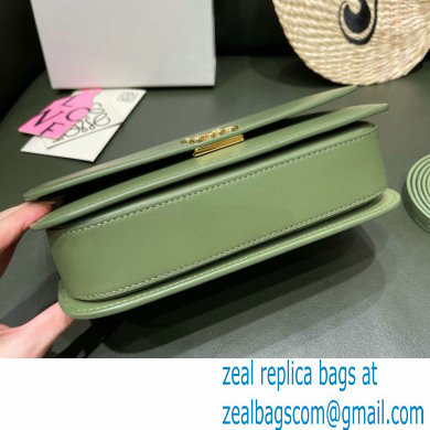 Loewe Medium Goya Bag in Silk Calfskin Army Green 2021 - Click Image to Close