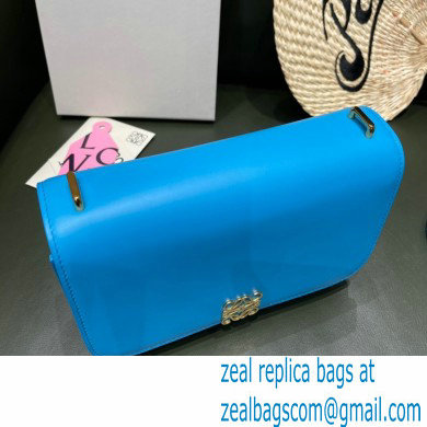 Loewe Medium Goya Bag in Silk Calfskin Cyan Blue 2021