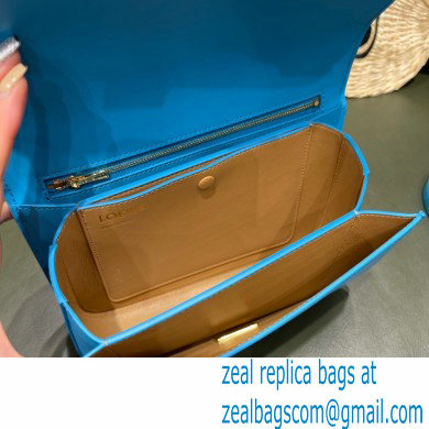 Loewe Medium Goya Bag in Silk Calfskin Cyan Blue 2021