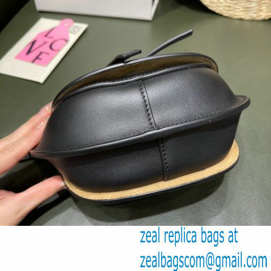 Loewe Mini Gate Dual Bag Black in Soft Calfskin and Jacquard 2021