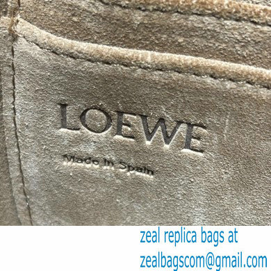 Loewe Mini Gate Dual Bag Black in Soft Calfskin and Jacquard 2021