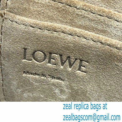 Loewe Mini Gate Dual Bag Brown in Soft Calfskin and Jacquard 2021