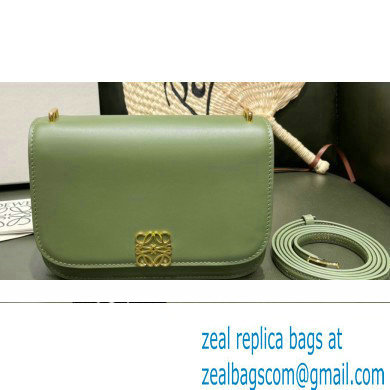 Loewe Small Goya Bag in Silk Calfskin Army Green 2021 - Click Image to Close