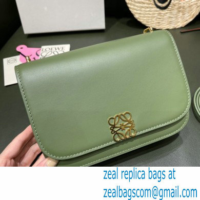 Loewe Small Goya Bag in Silk Calfskin Army Green 2021 - Click Image to Close