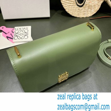 Loewe Small Goya Bag in Silk Calfskin Army Green 2021