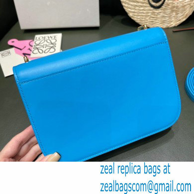 Loewe Small Goya Bag in Silk Calfskin Cyan Blue 2021