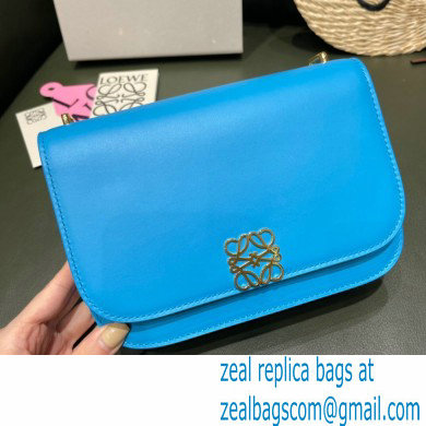 Loewe Small Goya Bag in Silk Calfskin Cyan Blue 2021 - Click Image to Close