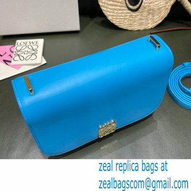 Loewe Small Goya Bag in Silk Calfskin Cyan Blue 2021 - Click Image to Close