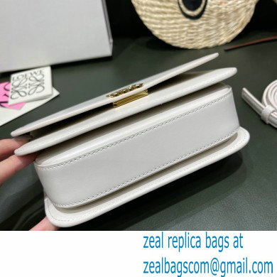 Loewe Small Goya Bag in Silk Calfskin White 2021