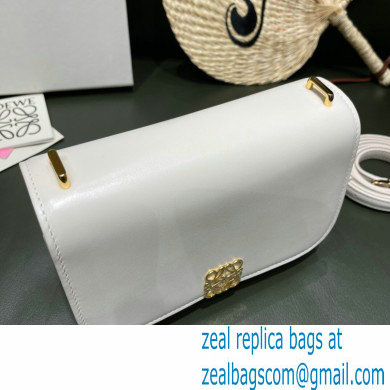 Loewe Small Goya Bag in Silk Calfskin White 2021