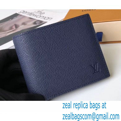 Louis Vuitton Amerigo Wallet Taiga Leather Ocean Blue M62046