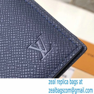 Louis Vuitton Amerigo Wallet Taiga Leather Ocean Blue M62046