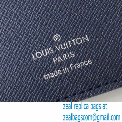 Louis Vuitton Amerigo Wallet Taiga Leather Ocean Blue M62046